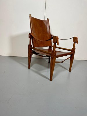 Safari Chair in Leather by Kaare Klint for sale at Pamono