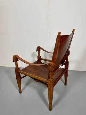 Safari Chair in Leather by Kaare Klint for sale at Pamono