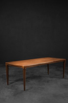 Mid Century Danish Modern Rosewood Coffee Table with Pull Out