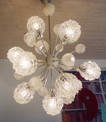 Grosser Sputnik Kronleuchter Aus Glas 1960er Bei Pamono Kaufen 