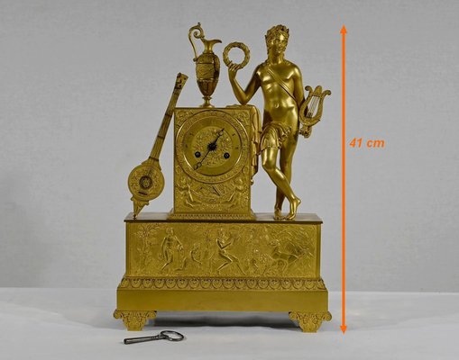 Orologio Impero in bronzo dorato di Leroy Palais Royal, inizio XIX