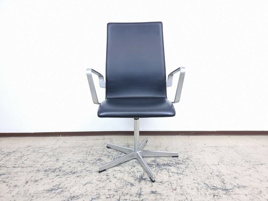 Leather Oxford Desk Chairs by Arne Jacobsen for Fritz Hansen