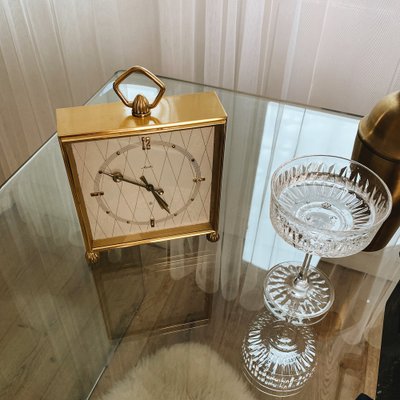 ドイツMauthe 50 BrassTableClock 真鍮置時計 順調稼働