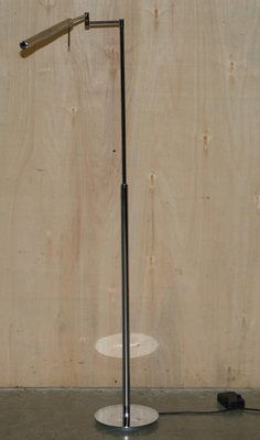 Height Adjustable Bankers Floor Lamp with Articulated Arm in