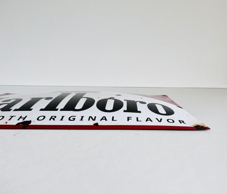 Marlboro ヴィンテージメタルサイン Vintage Marlboro Metal Sign, 1950s for sale at Pamono