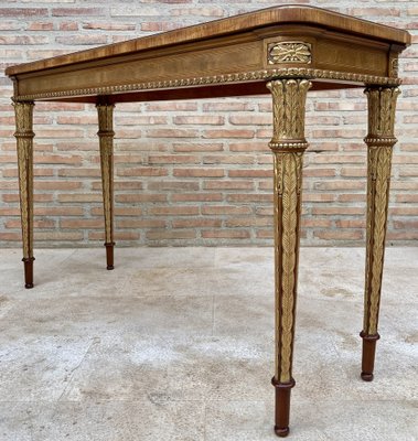 最新のデザイン in Table Console French Mid-Century Walnut Veneer Oak and カウンターテーブル・ハイテーブル