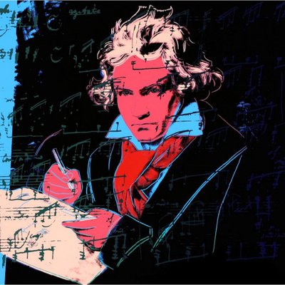 Warhol 生き残れ ベートーヴェンBeethovenシルクスクリーンPINK Warhol 生き残れ ベートーヴェンBeethovenシルクスクリーンPINK