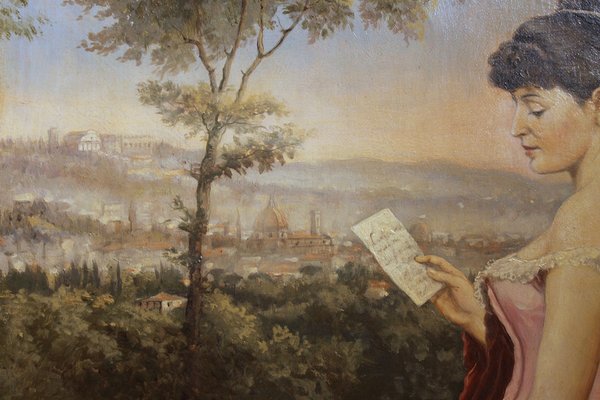 Scène De Genre Italienne Famille En Halte 19ème Siècle Pe