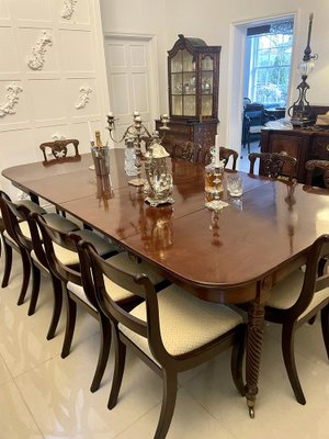 Antique Regency Figured Mahogany Metamorphic Extending Dining