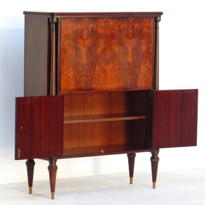 Bookcase Cabinet In Flame Mahogany