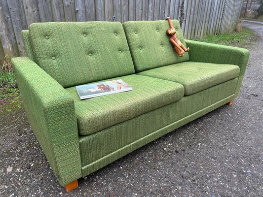 Mid-Century Danish 2-Persons Sofa in Green Wool, 1960s for at Pamono