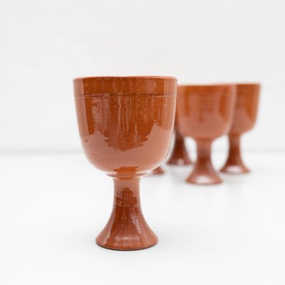 Wine Goblets, Terracota Wine Goblets , Clay Goblet for Paint