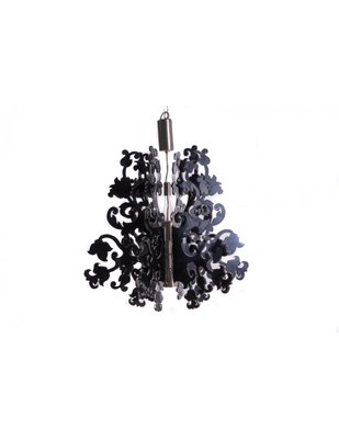 Black plastic chandelier deals