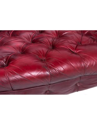 Chesterfield Victorian Burgundy Leather Sofa