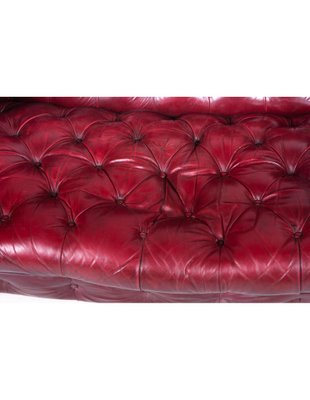 Burgundy leather chesterfield sofa outlet