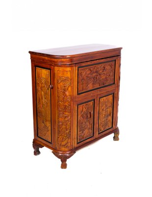Cherry wood liquor on sale cabinet