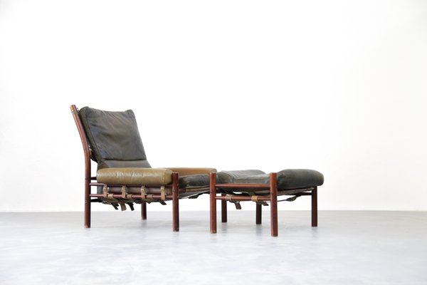 Mid Century Lounge Chair Ottoman From Arne Norell For At Pamono Mid Century Lounge Chair Ottoman From Arne Norell 1