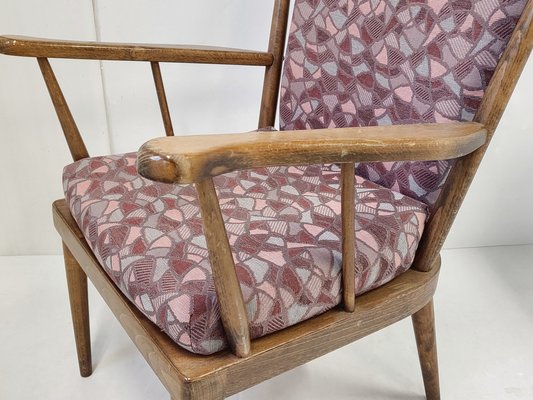Vintage Eventail Lounge Chair in Birch from Baumann, 1960s for