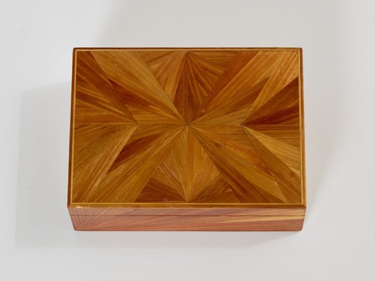 Straw Marquetry Box by Jean-Michel Franck, 1930s for sale at Pamono
