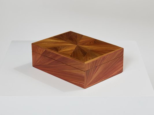 Straw Marquetry Box by Jean-Michel Franck, 1930s for sale at Pamono