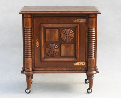 Antique bar cabinet on wheels deals