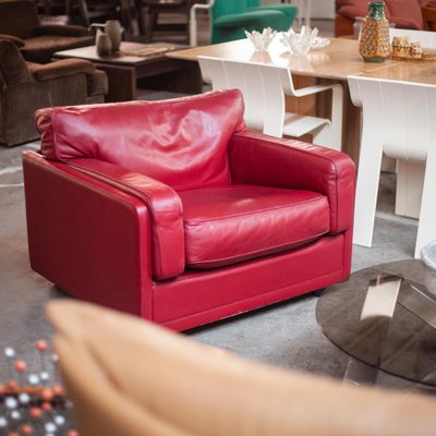 Model Socrates Red Armchair by Poltrona Frau 1980s for sale at Pamono