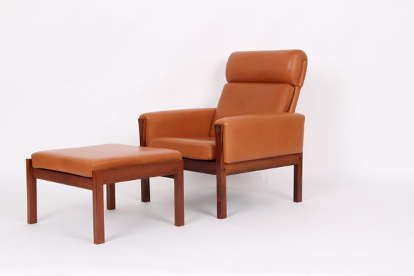 Mid Century Ap62 Lounge Chair Ottoman By Hans J Wegner For Ap