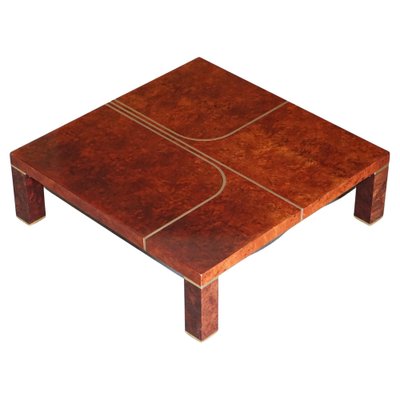 Walnut brass coffee table discount