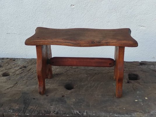 Small rustic wooden bench deals