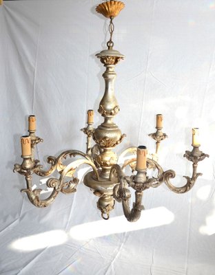 Antique Italian Silver Lacquered Ceiling Light For Sale At Pamono