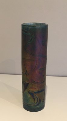 Iridescent Violet Purple And Blue Vase 1960s For Sale At Pamono