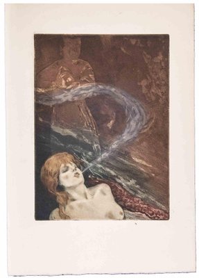 Édouard Chimot, Opium Night, Etching, 1930s for sale at Pamono
