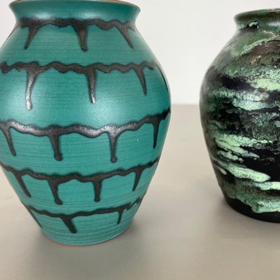 Fat Lava Pottery Vases by Heinz Siery for Carstens Tönnieshof