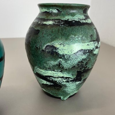 Heinz Siery Carstens Fat Lava花瓶 70s Fat Lava Pottery Vases by Heinz Siery for Carstens Tönnieshof