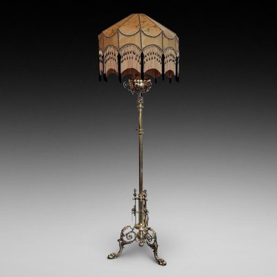 Brass Adjustable Standard Lamp from Messenger