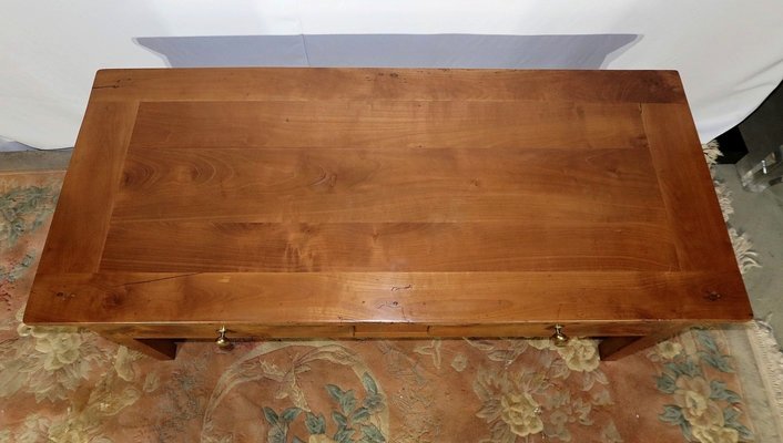 Table De Salle à Manger En Merisier Marron – Bon état, 115 Cm De Large, 4 Chaises Incluses