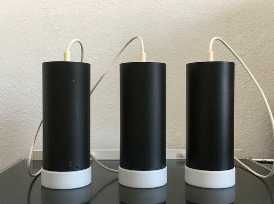 Mid-Century Space Age German Minimalist Triple Pendant Cascade