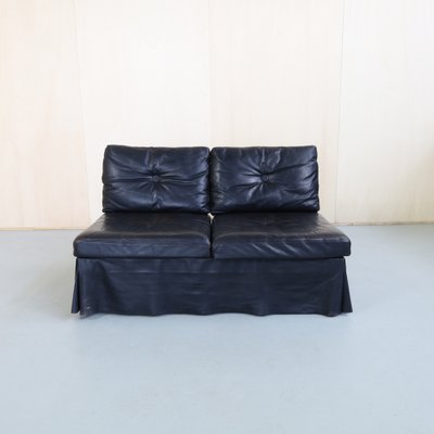 Hen imod Sjældent Barcelona Vintage Leather Sofa on Wheels, 1970s for sale at Pamono