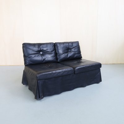 Hen imod Sjældent Barcelona Vintage Leather Sofa on Wheels, 1970s for sale at Pamono