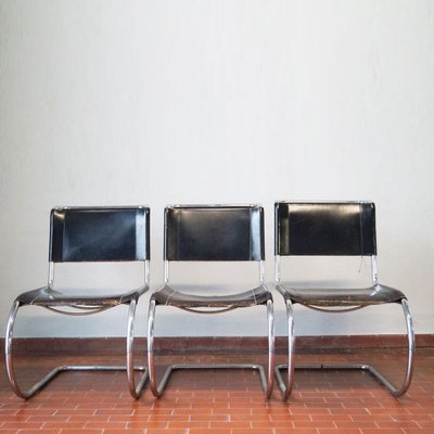 Vintage Mr 10 Lounge Chairs By Mies Van Der Rohe For Thonet Set