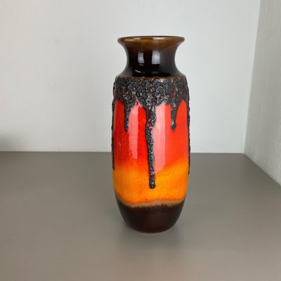 Crusty Fat Lava Vase from Scheurich, Germany, 1970s for sale at Pamono