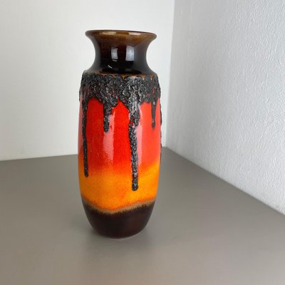 Scheurich Keramik フラワーベース　Fat Lava LARGE SCHEURICH KERAMIK RED & BLACK FAT LAVA VASE Nr. 529/38