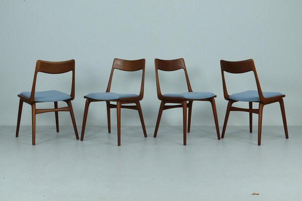 Danish Boomerang Chairs in Teak by Alfred Christensen 1990s Set