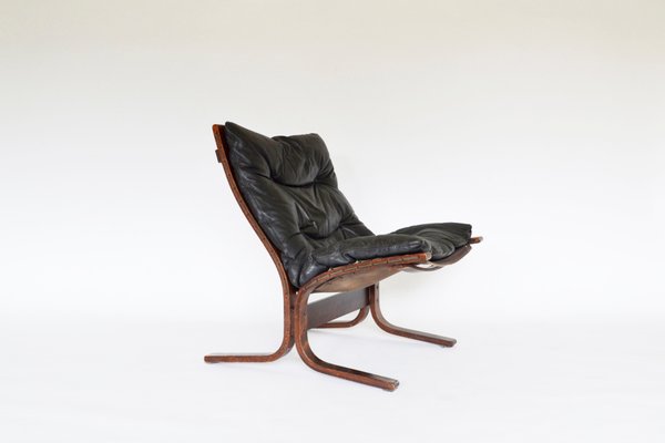 Vintage Leather Siesta Chair by Ingmar Relling for Westnofa, 1960s