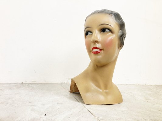 tête mannequin porte chapeau style belle époque 1900 1920