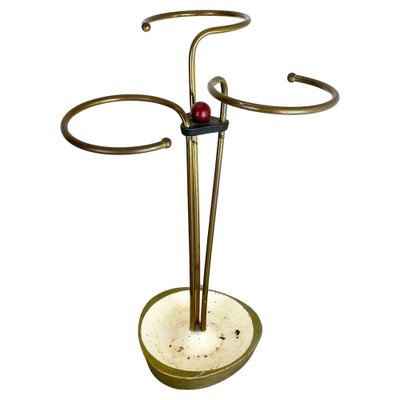 Modernistischer Bauhaus Schirmständer aus Metall & Messing, Deutschland, 1950er bei Pamono kaufen