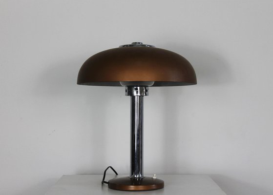 546 Table Lamp in Aluminum and Opaline Glass by Gio Ponti for Ugo