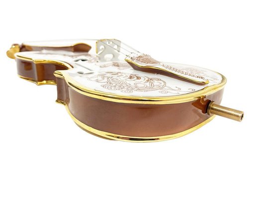 Porcelain Violin by Endre László Saxon for Hollohaza, 1970s for