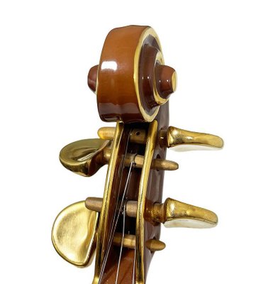 Porcelain Violin by Endre László Saxon for Hollohaza, 1970s for