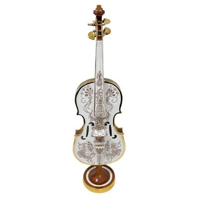 Violon en Porcelaine par Endre László Saxon pour Hollohaza